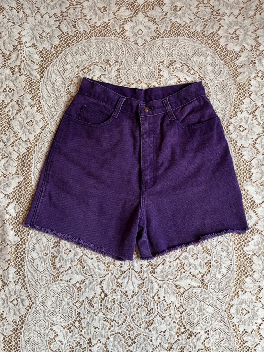 Rio by Stephen Mardon Denim Shorts, Purple, Size 0